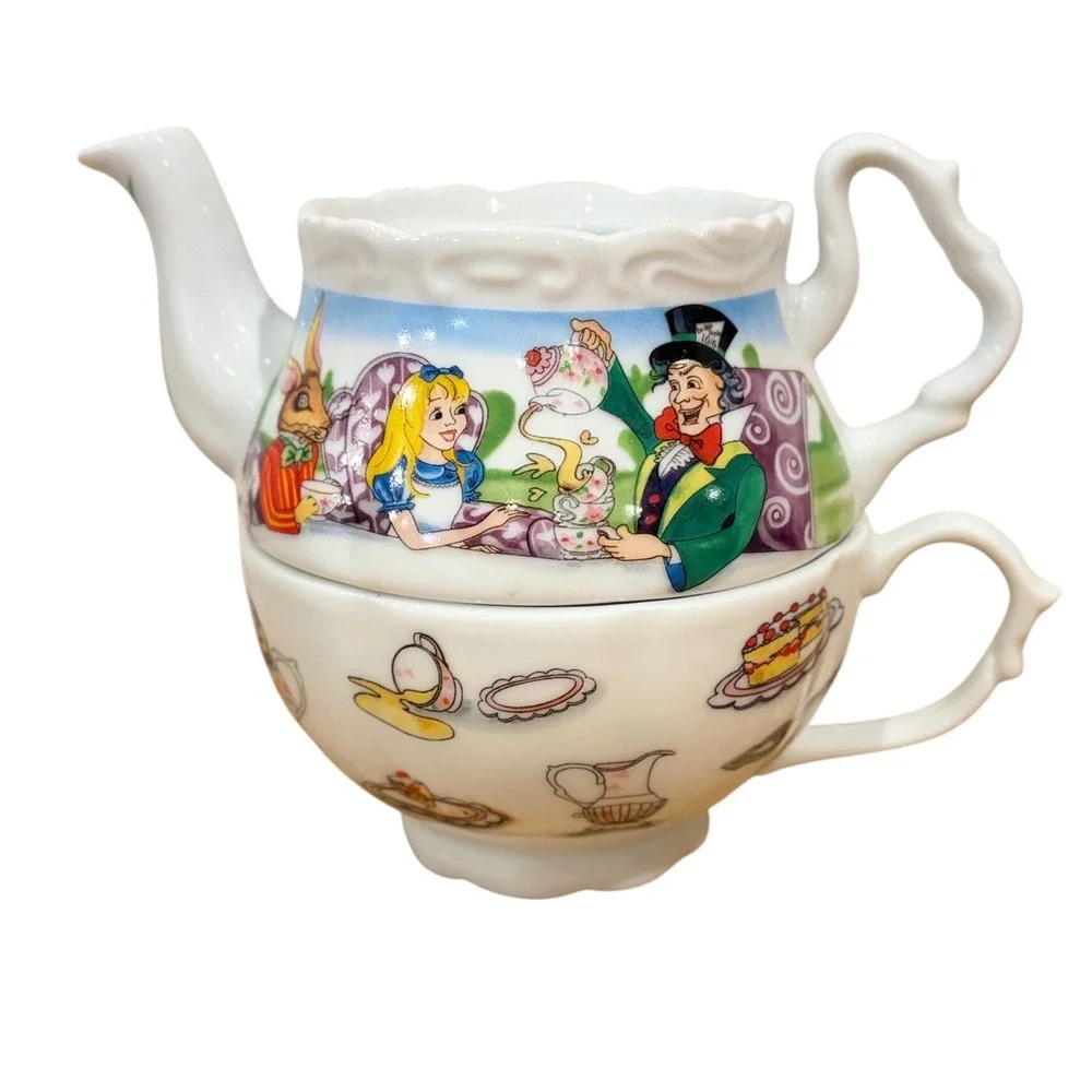 Paul Cardew Alice in Wonderland 150th Anniversary Tea For One Pot and Cup Set